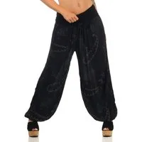 malito more than fashion Haremshose malito Damen Aladinhose mit Print, Haremshose zum Tanzen, Pumphose Pluderhose mit All-Over-Print