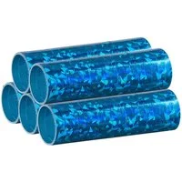 Party Marty Luftschlange Luftschlangen 'Holografisch' 4m / 5 Rollen, Blau