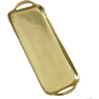 MARELIDA Dekotablett Dekotablett Dekoteller Serviertablett Kerzentablett L: 36cm gold