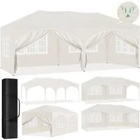 EUGAD Pavillon, mit 6 Seitenteilen, 3x6 m, Pop-Up Faltpavillon, für Camping Strand Garten, mit Tasche