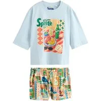 Next Pyjama Kurzer Schlafanzug mit Grafik, Sprite (2 tlg)