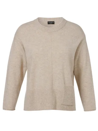 VIA APPIA DUE - Pullover mit Tasche beige - Gr. - 44