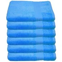 Julie Julsen Handtücher 6-Handtücher-Himmelblau-Handtuch 50 x 100 cm, Baumwolle (6-St)