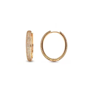 Luxenter Ohrringe aus Zirkonia mit 18 Karat Gelbgold-Finish – Olide