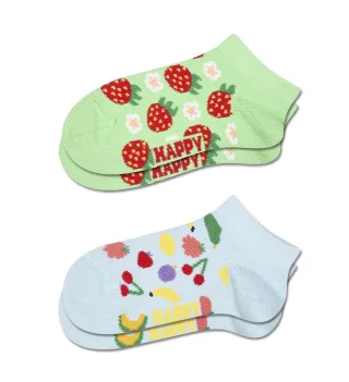 happy socks - Kids 2-Pack Strawberry Low Socks Grün - Gr. - 5