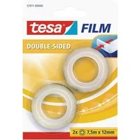 tesa Klebeband tesa Doppelseitiges Klebeband 12mmx7,5m 2 Stück
