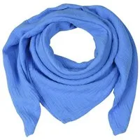 Musselin Welt Halstuch Musselin Halstuch in Provence Blau aus Biobaumwolle