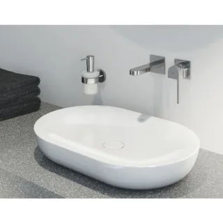 Grohe Plus Fertigmontageset 29303003 chrom, Waschtisch-2-Loch-Wandarmatur, Ausladung 14,7cm
