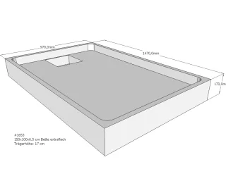 Neuesbad Wannenträger für Bette extraflach 150x100x6,5 SD22752