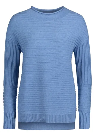Strickpullover middle blue melange - Gr. - 40