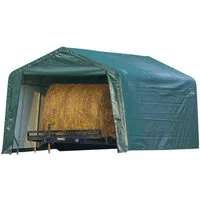 ShelterLogic Foliengerätehaus Folien-Weidezelt, Zeltgarage, Grün, 610x380x260 cm