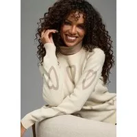 Laura Scott Rundhalspullover kuscheliger Winterstrick mit Muster