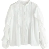 LAURA ASHLEY Langarmbluse Laura Ashley Langärmelige Bluse mit Rüschen (1-tlg)