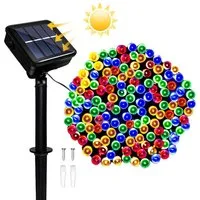 Ophy LED Solarleuchte LED Solar-Lichterkette (12 m, 100 LEDs, 8 Modi) – wasserdicht, solarbetrieben – für Garten, Hochzeit, Party & Weihnachten