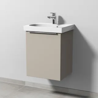 Sanipa 3way Waschtischunterbau zu Geberit Acanto Waschtisch mit 1 Tür, Kaschmir-Matt UP4131U