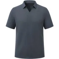 Allthemen Poloshirt Herren Waffelstruktur Poloshirt mit V-Ausschnitt Reverskragen Kurzarm