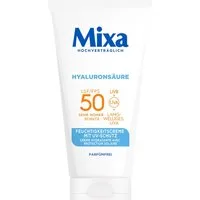 Mixa Feuchtigkeitscreme MIXA UV-SCHUTZ FEUCHTIGKEITSCREME, LSF 50, feuchtigkeitsspendend, mit Hyaluronsäure, pflegend