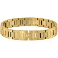 S&T Design Edelstahlarmband Herren Edelstahl Armband Schwarz Silber (Solides 316L Edelstahl, Metall), Knebelverschluss Armband für Herren Junge Geschenk für Mann Sohn Kind