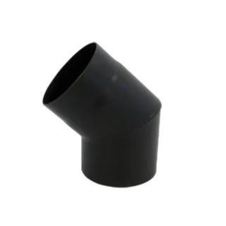 Bertrams ST-Pu Segmentbogen 08SB45-225L 45°, 225 mm, geschweißt, pulverbeschichtet, schwarz