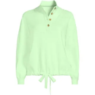 Feinstrick-Pullover aus softem Viskosemix, Damen,  Grün, Polyester/Nylon/Viskose, by Lands' End