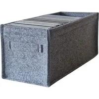 Stich-haltig Aufbewahrungsbox CD Box 38 Grau meliert - CD Aufbewahrung mit Stil