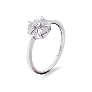 Luxenter Ring aus 925er Sterlingsilber mit Zirkonia, rhodiniert – Umya