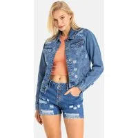 Cipo & Baxx Jeansjacke Jeansjacke Mit praktischen Brusttaschen, WJ212