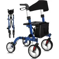 GarveeMore Rollator Faltbare Rollator Walker mit Sitz für Senioren Höhenverstellbar