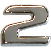 Hermann Schütz Aufkleber Hermann Schütz 3D-Relief-Chrome-Zahl 2 25x35mm