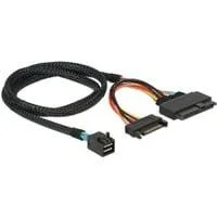 Adapterkabel SFF-8643 > U.2 SFF-8639 + SATA Stromanschluss schwarz, 75cm