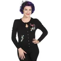 Banned Strickjacke Flamingo Retro Vintage Cardigan