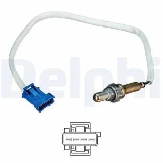 Delphi Lambdasonde nach Katalysator Citroen C2 C3 C4 Peugeot 1007 206 207/207+ 307 1,4