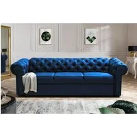 MOEBLO Chesterfield-Sofa Sofa AVIA, Couch Polstermöbel Sitzmöbel Wohnzimmermöbel 3-Sitzer-Sofa Stoffsofa, - (BxHxT): 252x82x92 cm