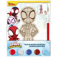 Cerda Malvorlage Spidey Malset – Holzfiguren zum Ausmalen für Kinder mit Marvel-Motiven
