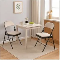HTI-Living Klappstuhl Klappstühle 2er Set Beige (Set, 2 St), Gästestuhl Familienfeiern Firmenveranstaltungen