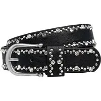 Caspar Nietengürtel GU292 Damen Gürtel mit dezentem Strass und Nieten Dekor