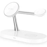 TECH PROTECT A12 Induktions-Ladegerät (2000 mA, Ladegerät mit USB-C/USB-C-Kabel (100 cm), 3in1 MagSafe Ladegerät mit LED-Touchsteuerung)