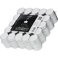 EDZARD Teelicht Teelichter 100 Stück (Set), Kerzen-Set aus Premium Wachs mit Alu-Cup, Wachskerze ohne Duft
