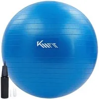 KM - Fit Gymnastikball 55 cm Trainingsball Sitzball für Fitness, Yoga & Gymnastik (mit Luft-Pumpe), Max. Belastbarkeit: 300 kg