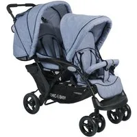 CHIC4BABY Geschwisterwagen Duo, mit feststellbaren Doppelschwenk-Vorderrädern