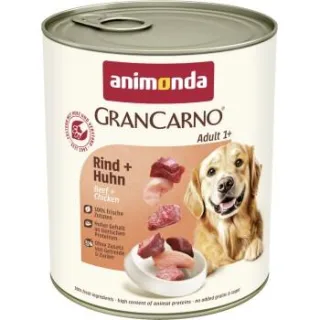 animonda GranCarno Original Nassfutter Hund Adult, Rind und Huhn 24x800 g