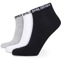 Smilodox Tennissocken 3er Pack, Sportsocken knöchelkurz mit Stretch und Komfort Knöchelkurz, Elastisch, Weich, Bequemer Sitz, Sport Alltag