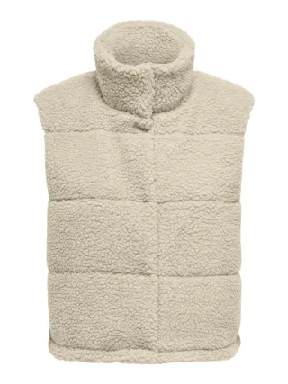ONLY - ONLSANDRA TEDDY WAISTCOAT OTW NOOS Pumice Stone - Gr. - L