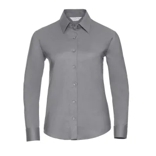Russell Collection - Hemd für Damen Langärmlig (Silber)