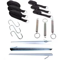 Wamovo Zelthering Sturmleinen Sturmband Set 15 tlg. Nylongurt 500 cm Für Zelt, Markise