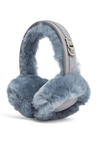 Damen Winter-Ohrenschützer, superweich, flauschig, blau, warm und gemütlich, Ohrenwärmer