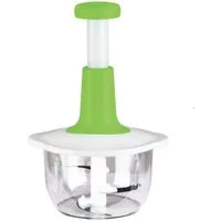 Cheffinger Zerkleinerer Manueller Multischneider & Zerkleinerer - 2000 ml, Weiß/Grün