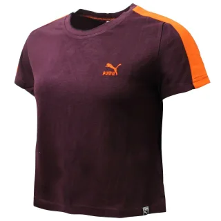 Puma Classics Strukturierte Damen Burgundy T-Shirt
