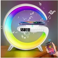 feinlux 3 in 1 Bluetooth-Lautsprecher Bluetooth-Lautsprecher (Dimmbare Nachtlicht Touch Lampe Alarm Clock Mit Musiksynchronisierung)