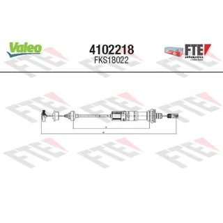 Valeo Kupplungsseil Peugeot 206 4102218